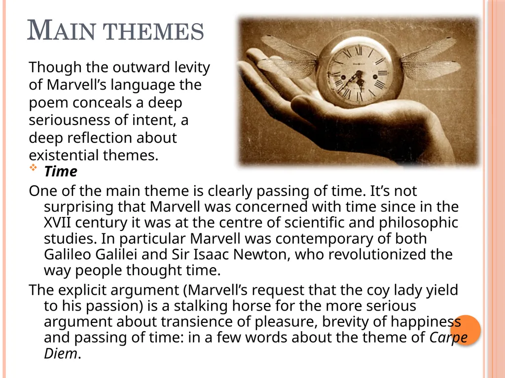 TO HIS COY MISTRESS BY Andrew marvell Table of - slide 19 of 22