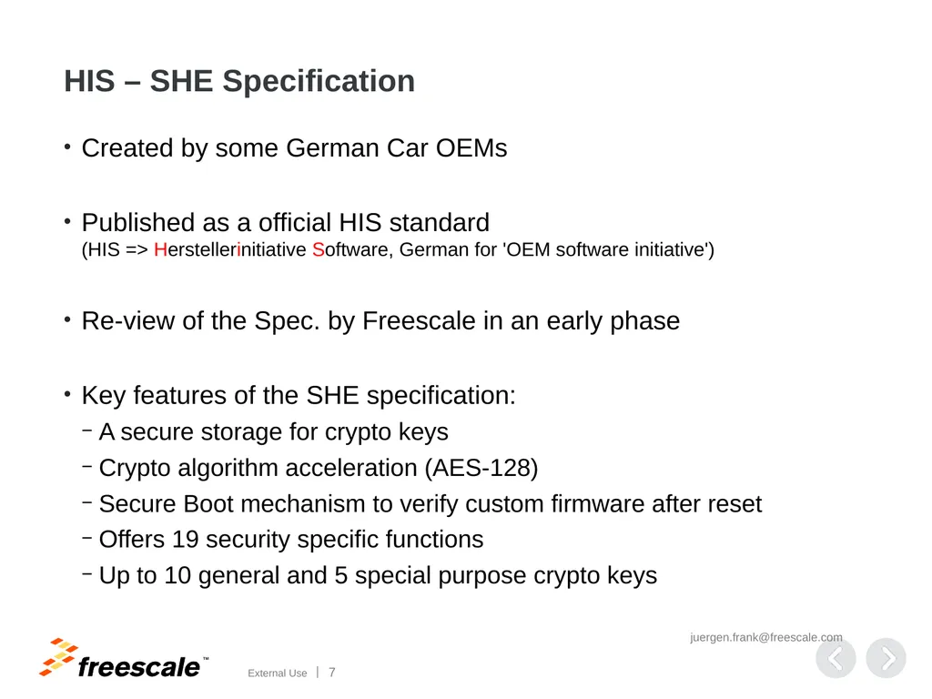 Automotive Security Security aspects on - slide 7 of 25