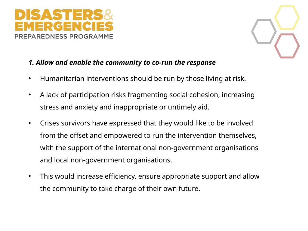 START DEPP: Linking Preparedness Response and - slide 5 of 10