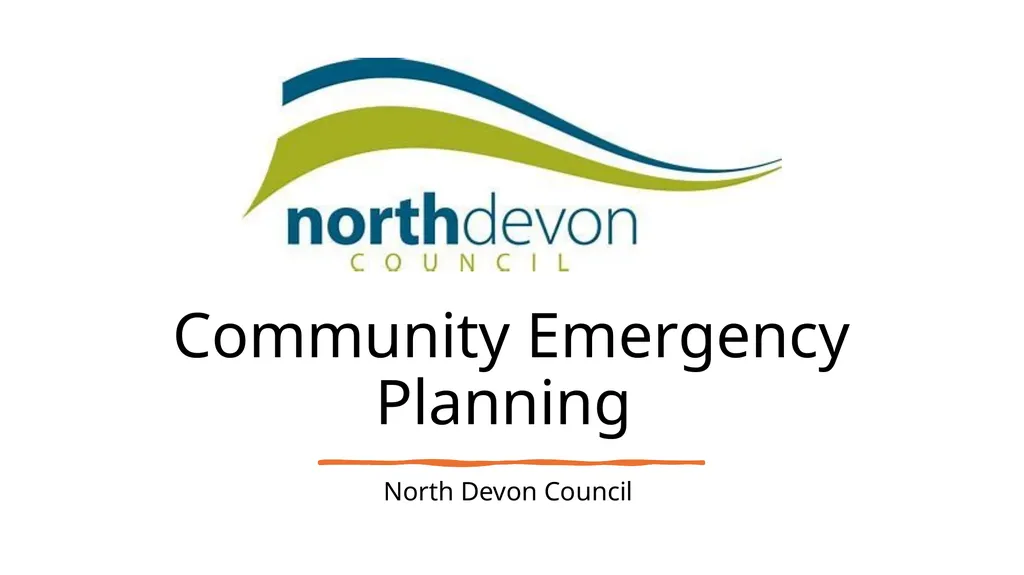 Community Emergency Planning North Devon Council - slide 1 of 11