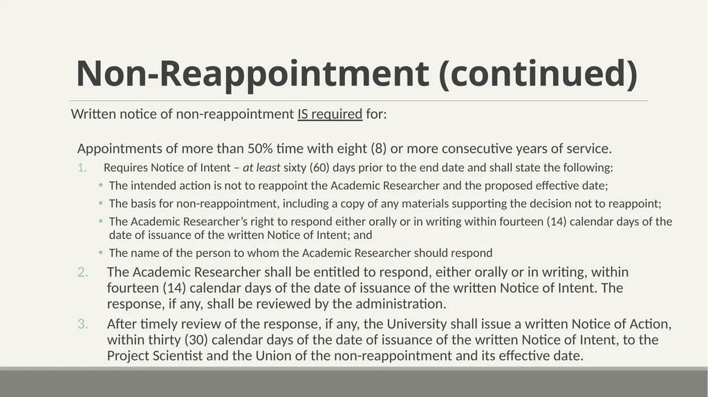 Academic Researcher Unit New Contract Training - slide 33 of 44