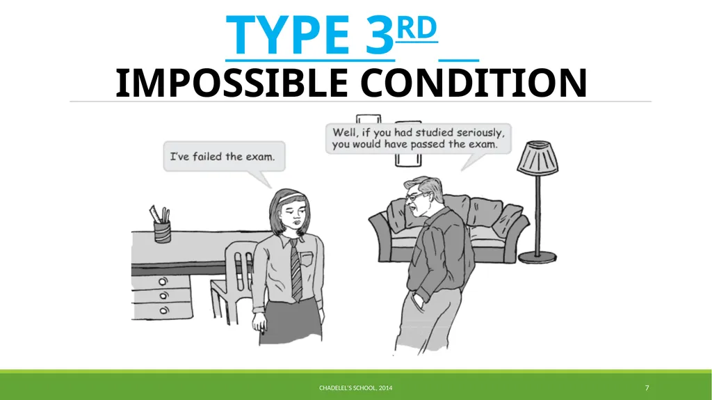 CONDITIONALS CONDITIONALS structure A clause - slide 7 of 8