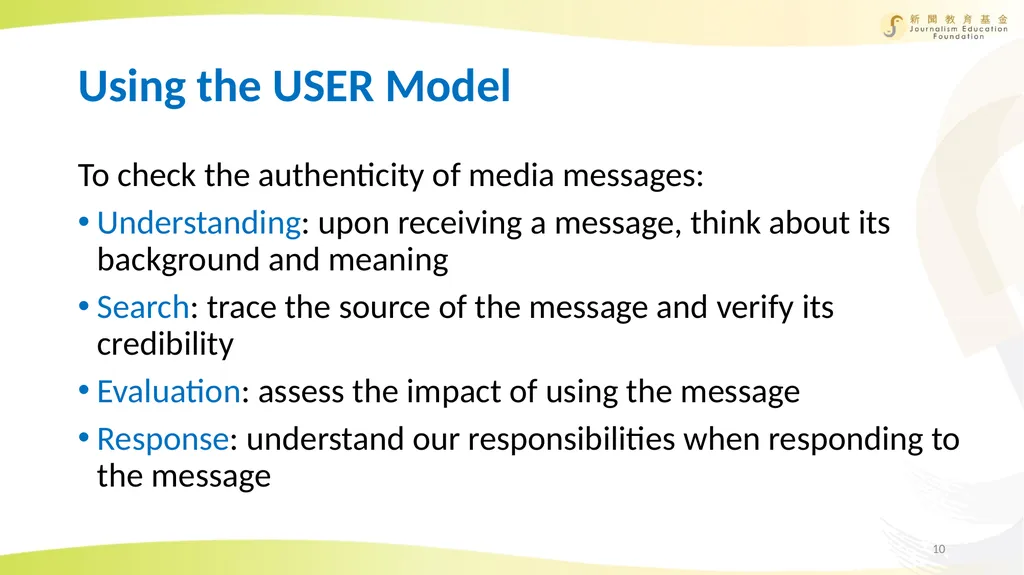 Media and Information Literacy Education Unit 2: - slide 10 of 15