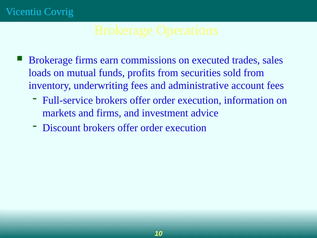 Securities Markets The Role of Financial Markets - slide 10 of 21