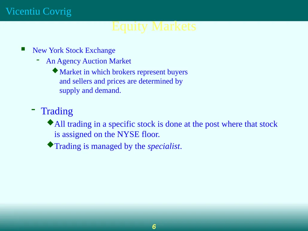 Securities Markets The Role of Financial Markets - slide 6 of 21