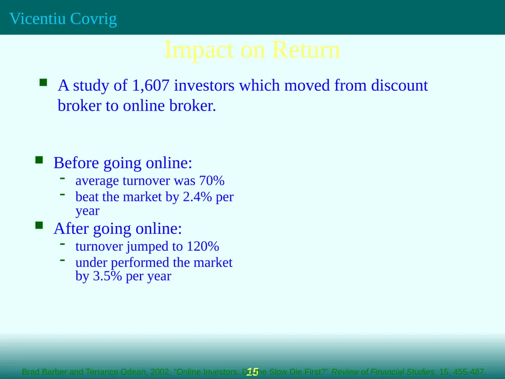 Securities Markets The Role of Financial Markets - slide 15 of 21