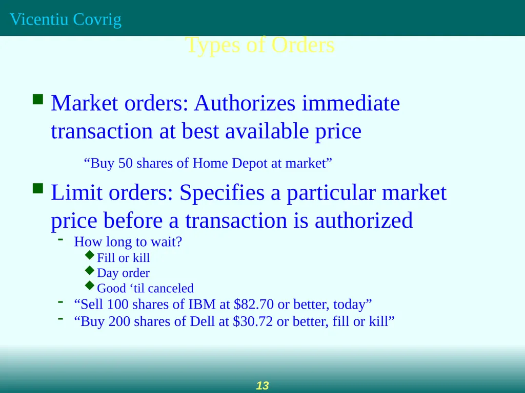 Securities Markets The Role of Financial Markets - slide 13 of 21