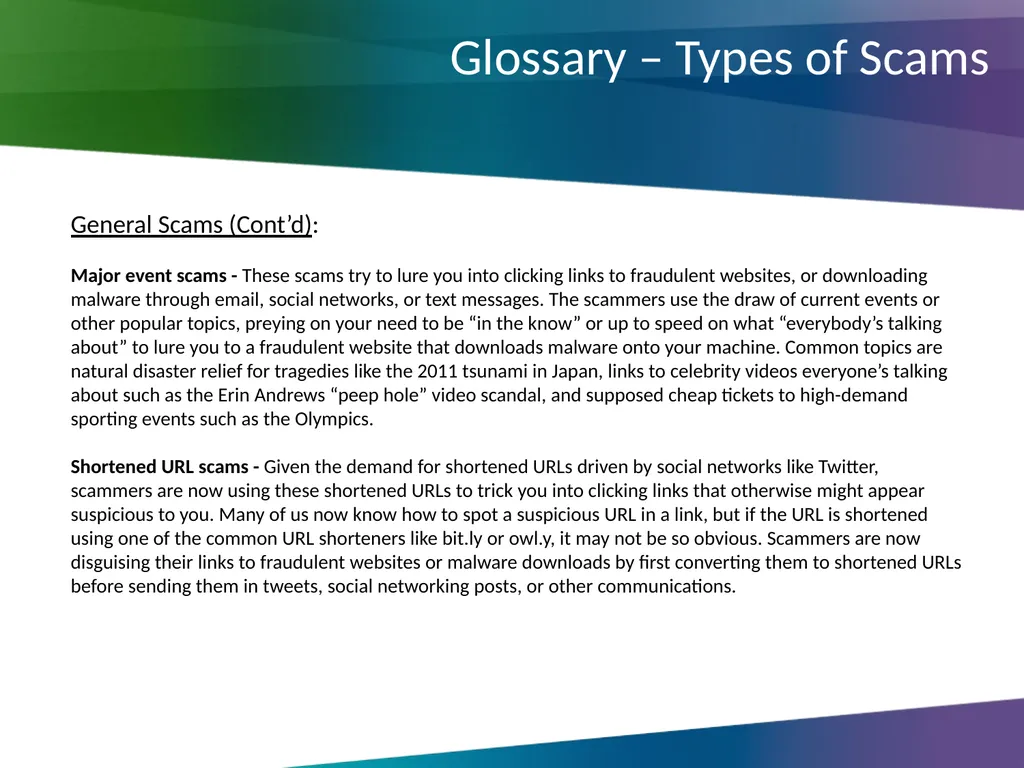 Online Fraud & Scams Survey Ian Brackenbury Thomas - slide 20 of 30