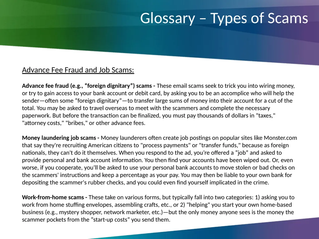 Online Fraud & Scams Survey Ian Brackenbury Thomas - slide 21 of 30