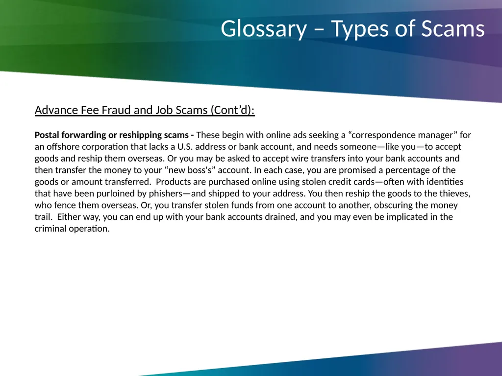 Online Fraud & Scams Survey Ian Brackenbury Thomas - slide 22 of 30
