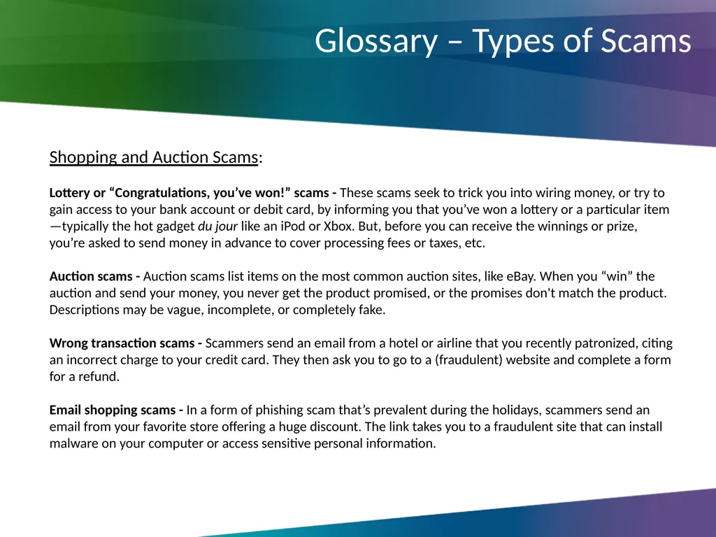 Online Fraud & Scams Survey Ian Brackenbury Thomas - slide 23 of 30