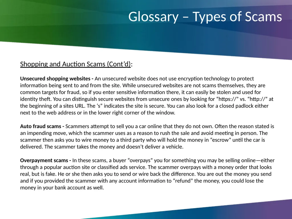 Online Fraud & Scams Survey Ian Brackenbury Thomas - slide 24 of 30