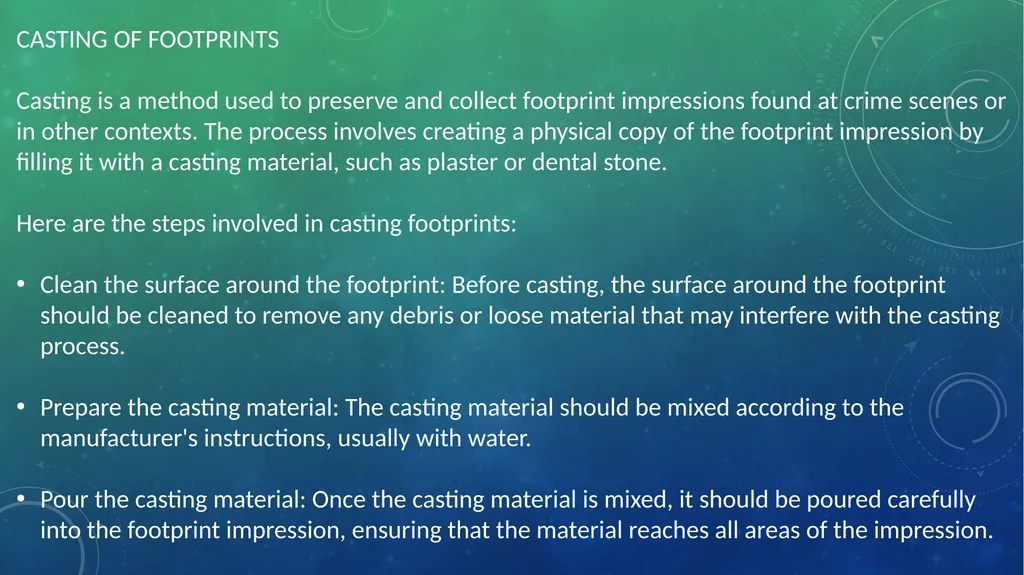OTHER IMPRESSION EVIDENCES CHAPTER 11 CASTING OF - slide 2 of 8