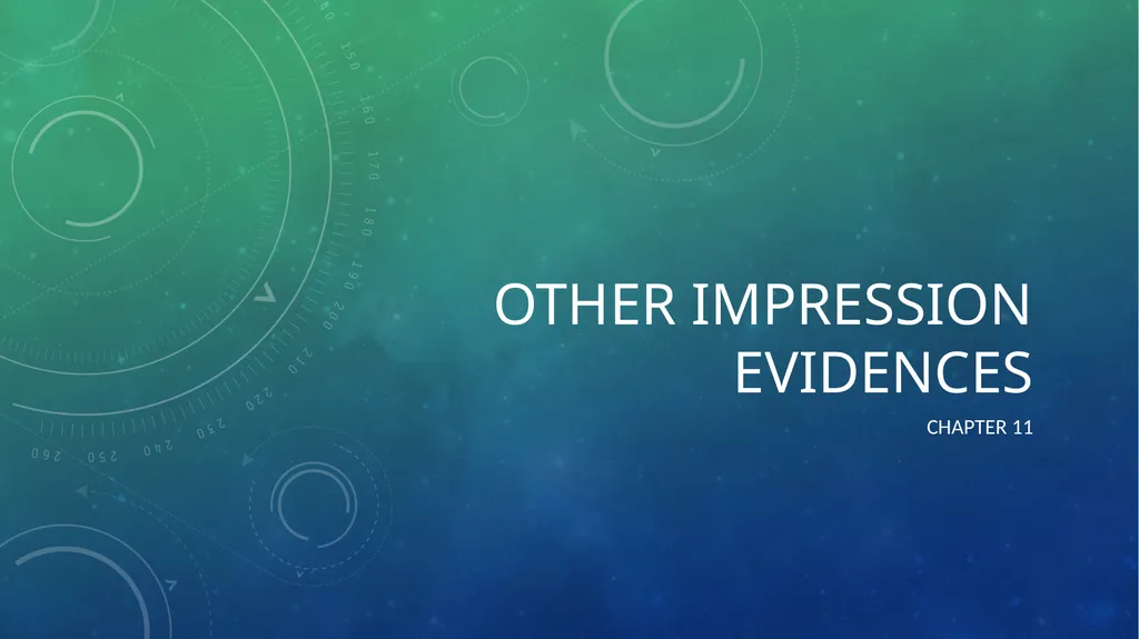 OTHER IMPRESSION EVIDENCES CHAPTER 11 CASTING OF - slide 1 of 8
