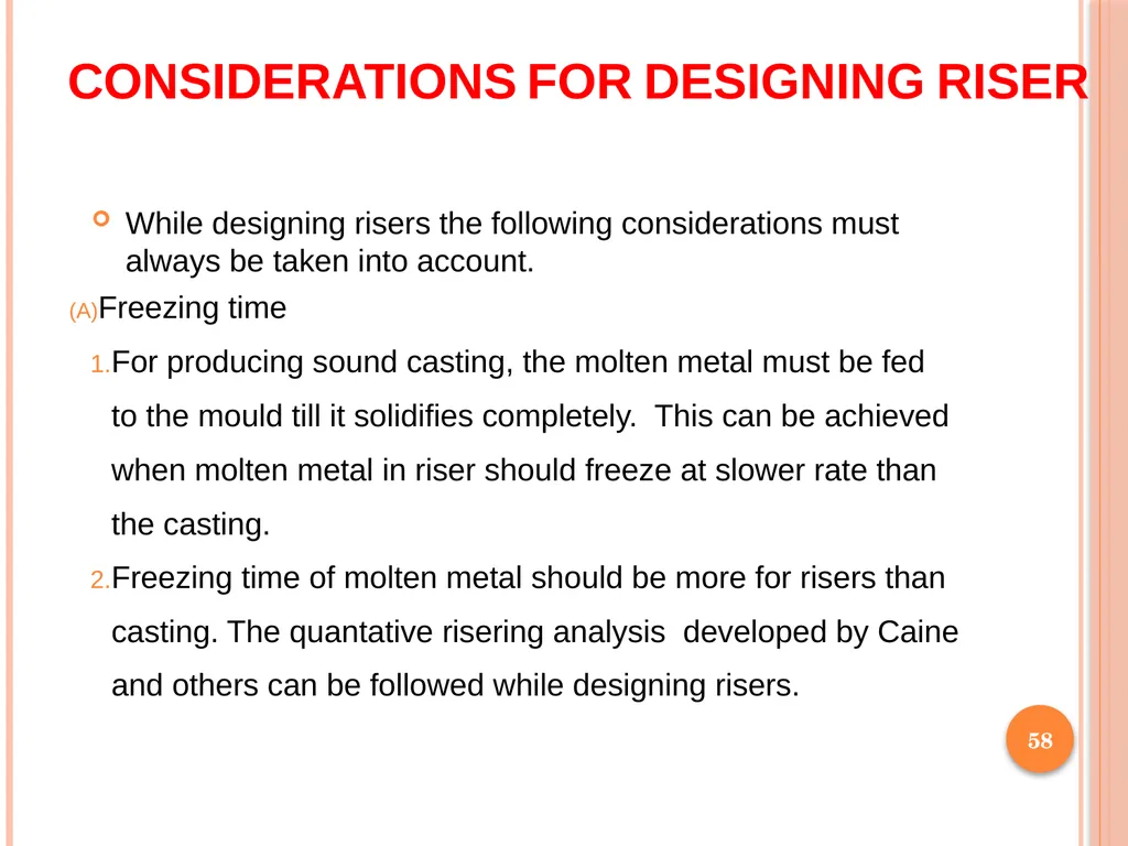 Foundry Technology Unit 4 -Monil Salot 1 Syllabus - slide 58 of 94