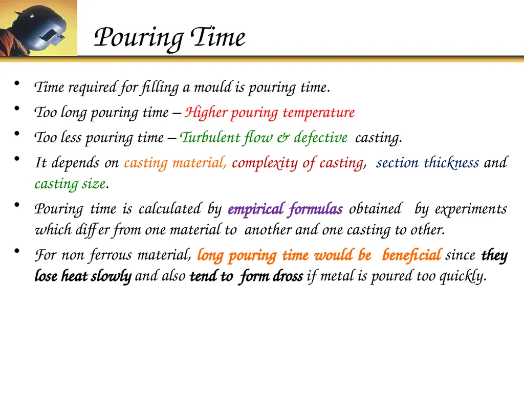 Foundry Technology Unit 4 -Monil Salot 1 Syllabus - slide 92 of 94