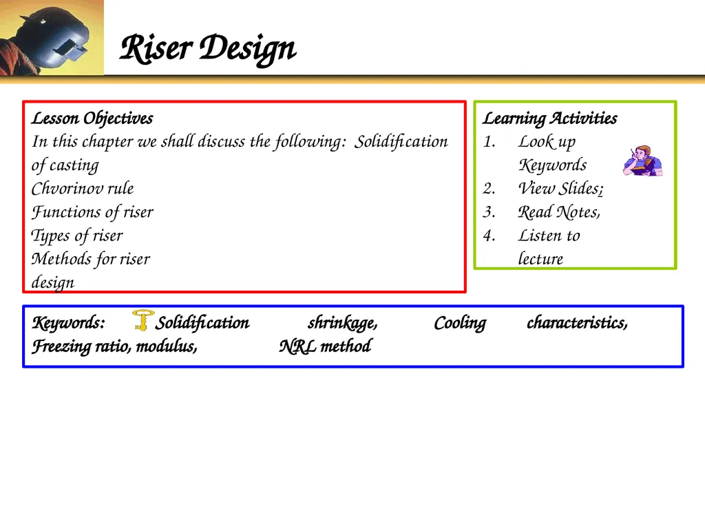 Foundry Technology Unit 4 -Monil Salot 1 Syllabus - slide 75 of 94