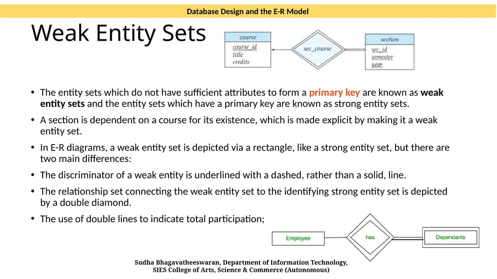 Database Design and the E-R Model CHAPTER 7 SOURCE - slide 10 of 13