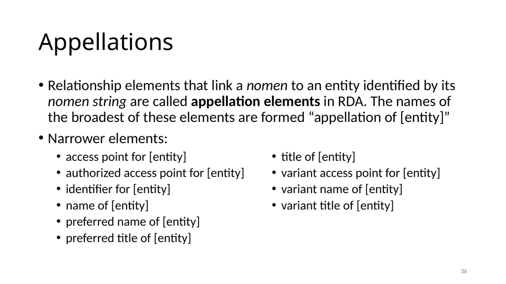 Nomens and Appellations Module 13 1 Understand the - slide 36 of 49