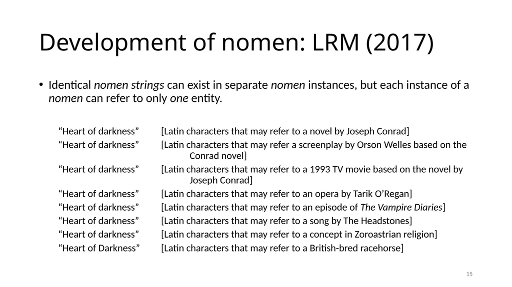 Nomens and Appellations Module 13 1 Understand the - slide 15 of 49