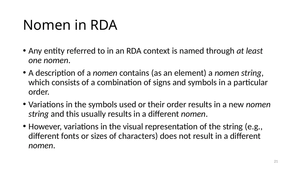Nomens and Appellations Module 13 1 Understand the - slide 21 of 49