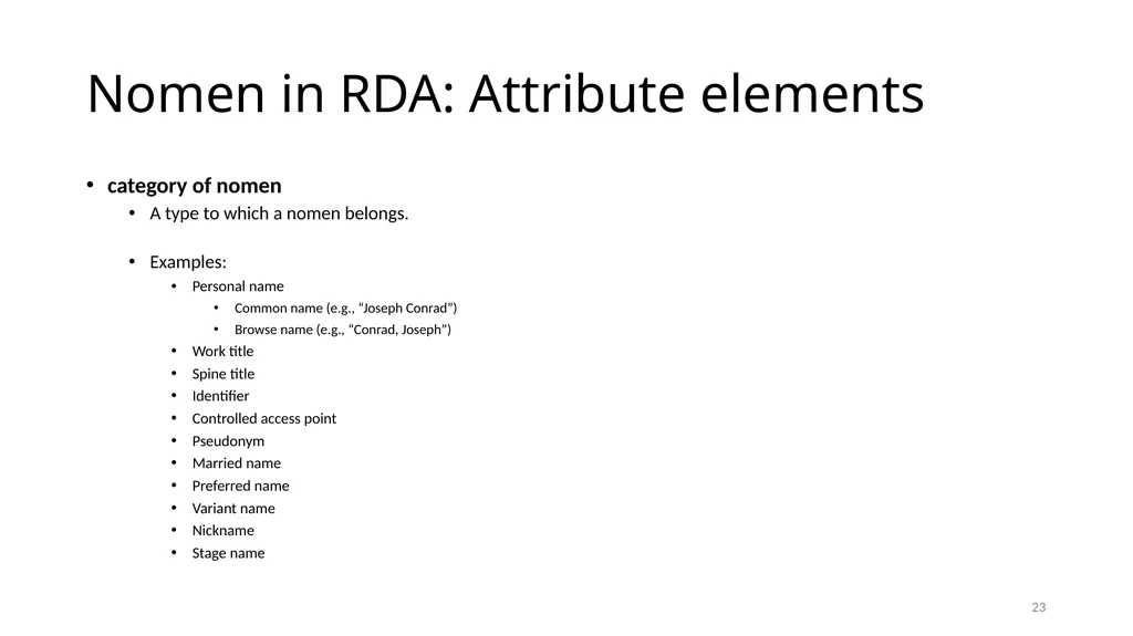 Nomens and Appellations Module 13 1 Understand the - slide 23 of 49
