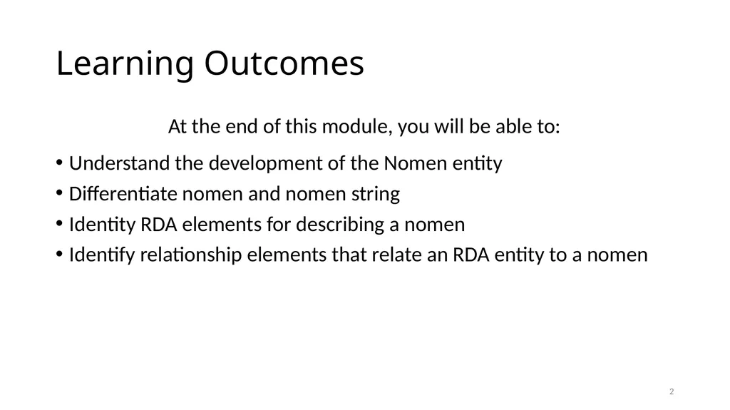 Nomens and Appellations Module 13 1 Understand the - slide 2 of 49