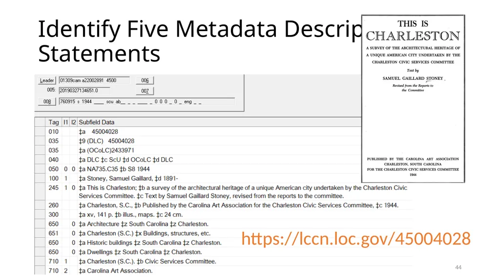 Review of RDA Concepts 1 Understand how IFLA’s - slide 44 of 79