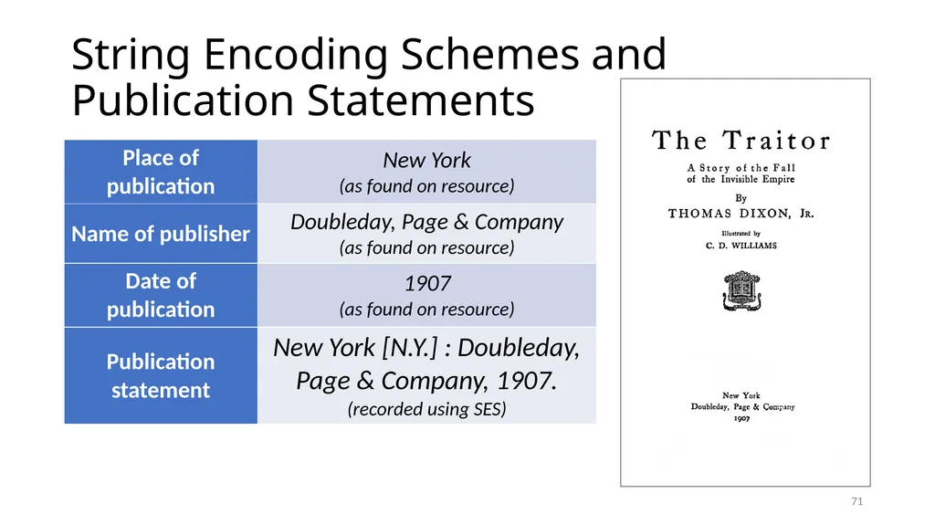 Review of RDA Concepts 1 Understand how IFLA’s - slide 71 of 79