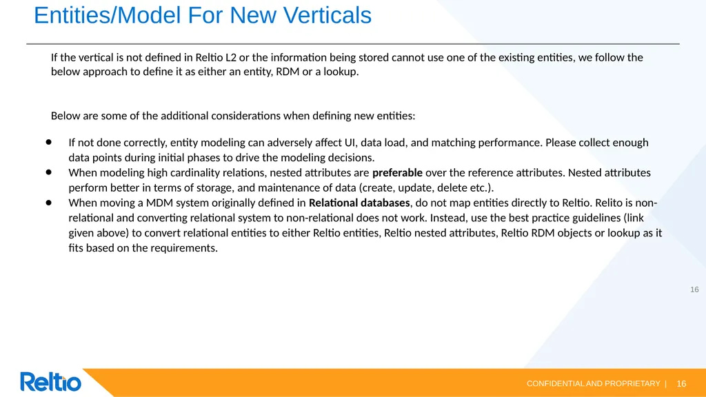 Reltio Data Model Reltio Data Model vs Legacy data - slide 16 of 18