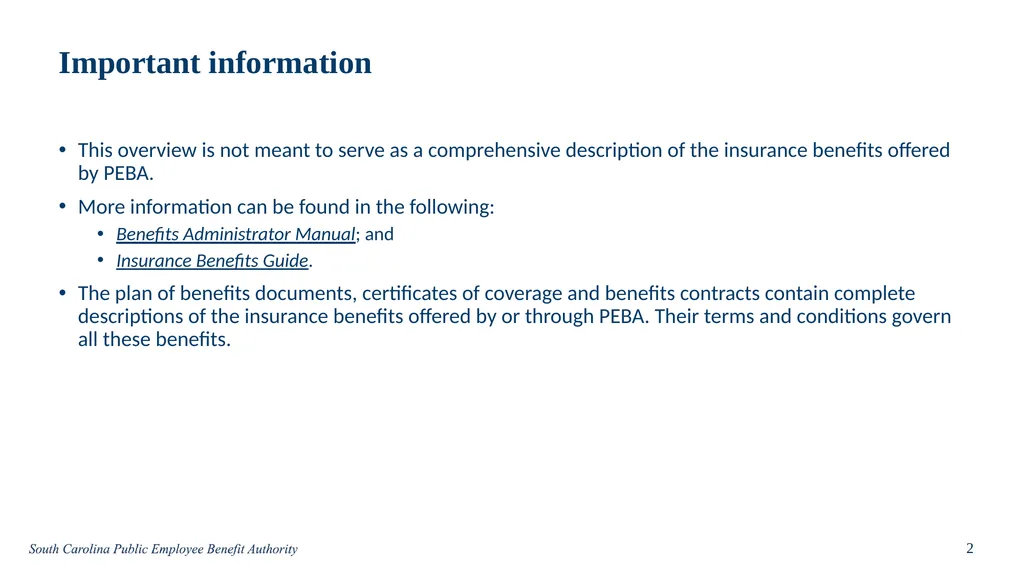 Qualified beneficiaries COBRA 2025 2 This overview - slide 2 of 6