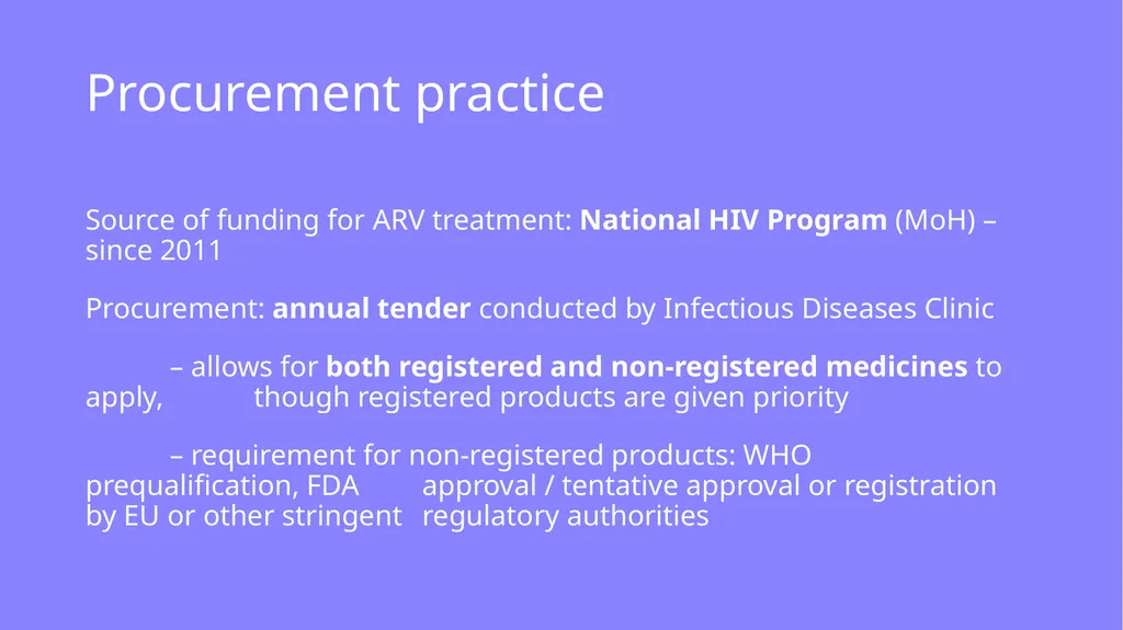 Provision of ARVs in North Macedonia and their - slide 2 of 10