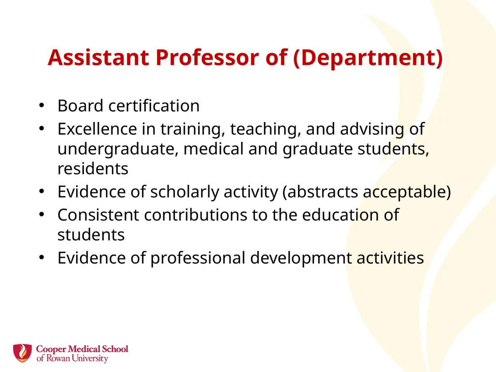 Academic Promotion Annette Reboli, MD, Dean, CMSRU - slide 20 of 50