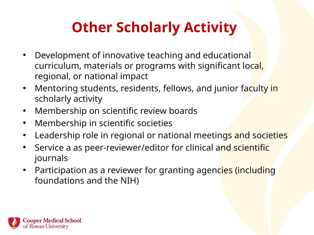 Academic Promotion Annette Reboli, MD, Dean, CMSRU - slide 17 of 50