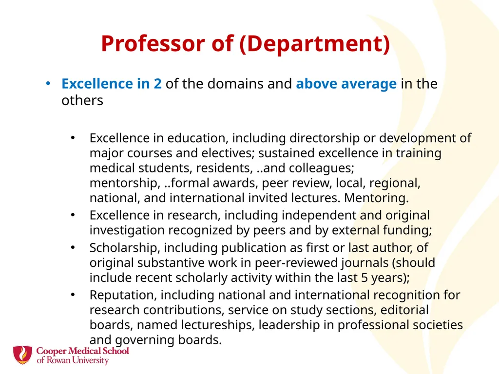 Academic Promotion Annette Reboli, MD, Dean, CMSRU - slide 22 of 50
