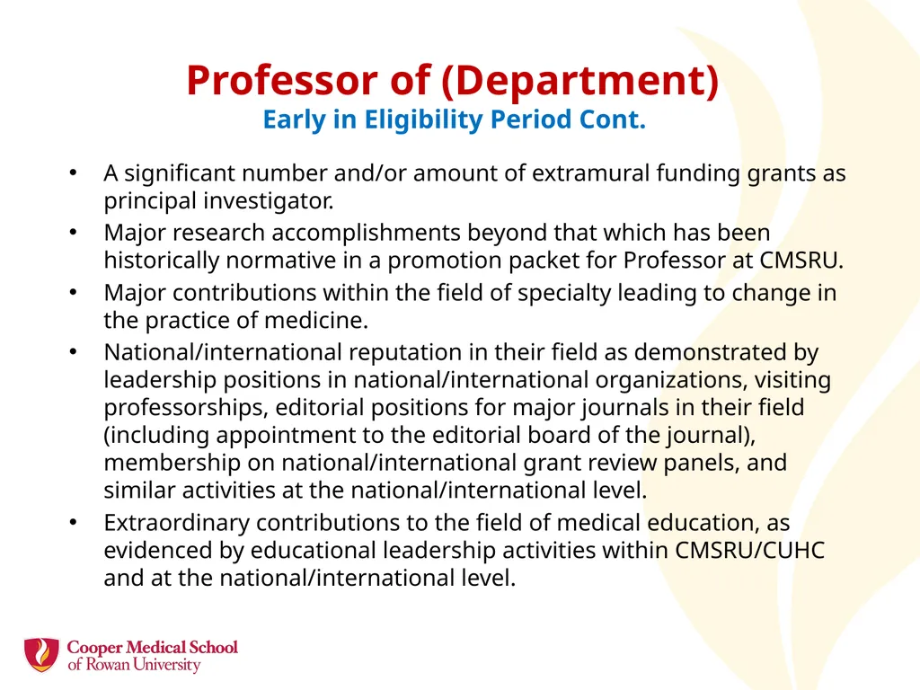 Academic Promotion Annette Reboli, MD, Dean, CMSRU - slide 24 of 50