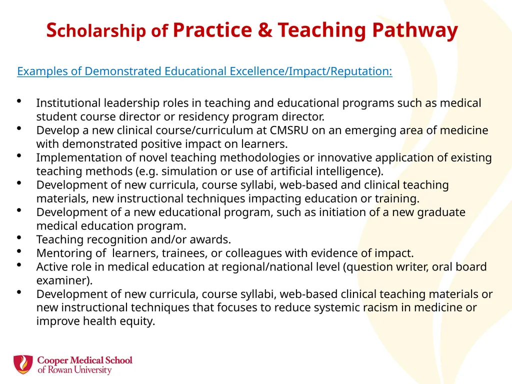 Academic Promotion Annette Reboli, MD, Dean, CMSRU - slide 31 of 50