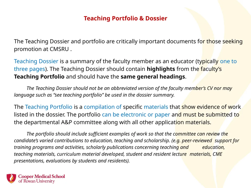 Academic Promotion Annette Reboli, MD, Dean, CMSRU - slide 45 of 50