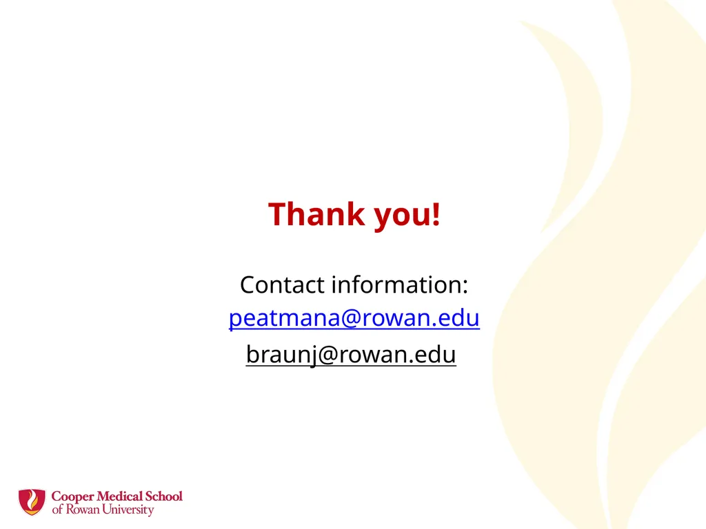 Academic Promotion Annette Reboli, MD, Dean, CMSRU - slide 50 of 50