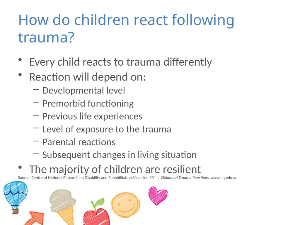 Module 1 – young children and trauma What is - slide 3 of 51