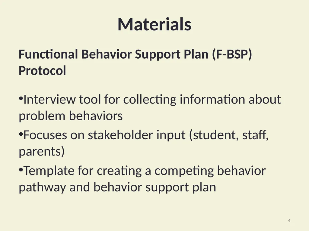 Using Functional Behavioral Assessment (FBA) to - slide 4 of 43