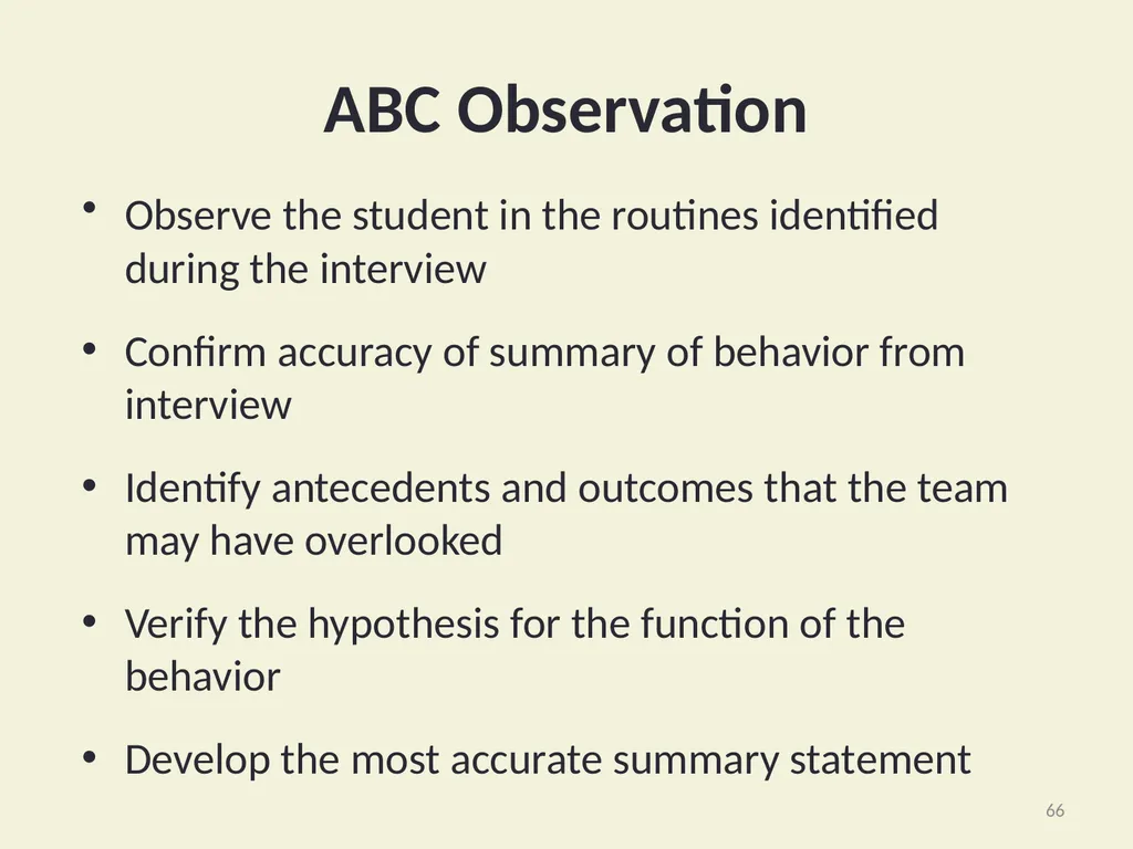 Using Functional Behavioral Assessment (FBA) to - slide 66 of 85