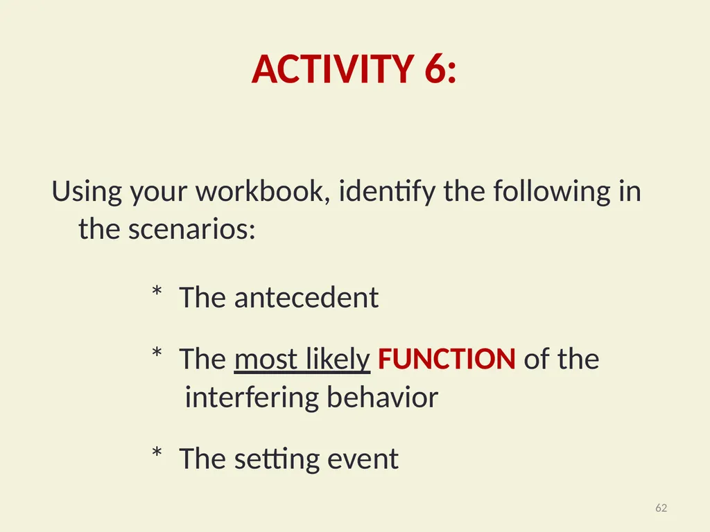 Using Functional Behavioral Assessment (FBA) to - slide 62 of 85