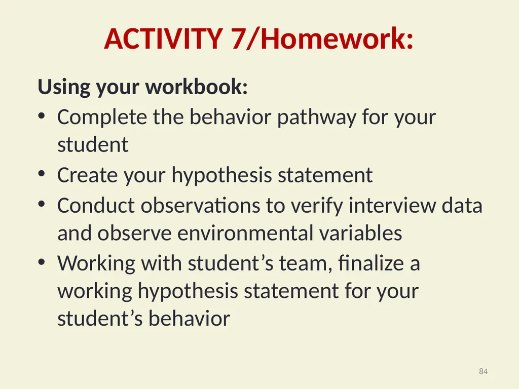 Using Functional Behavioral Assessment (FBA) to - slide 84 of 85