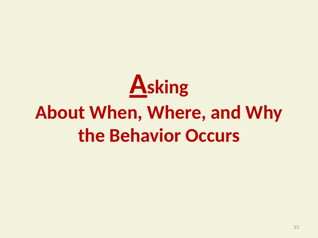 Using Functional Behavioral Assessment (FBA) to - slide 33 of 85