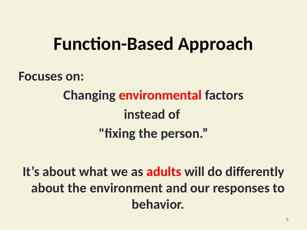 Using Functional Behavioral Assessment (FBA) to - slide 8 of 85