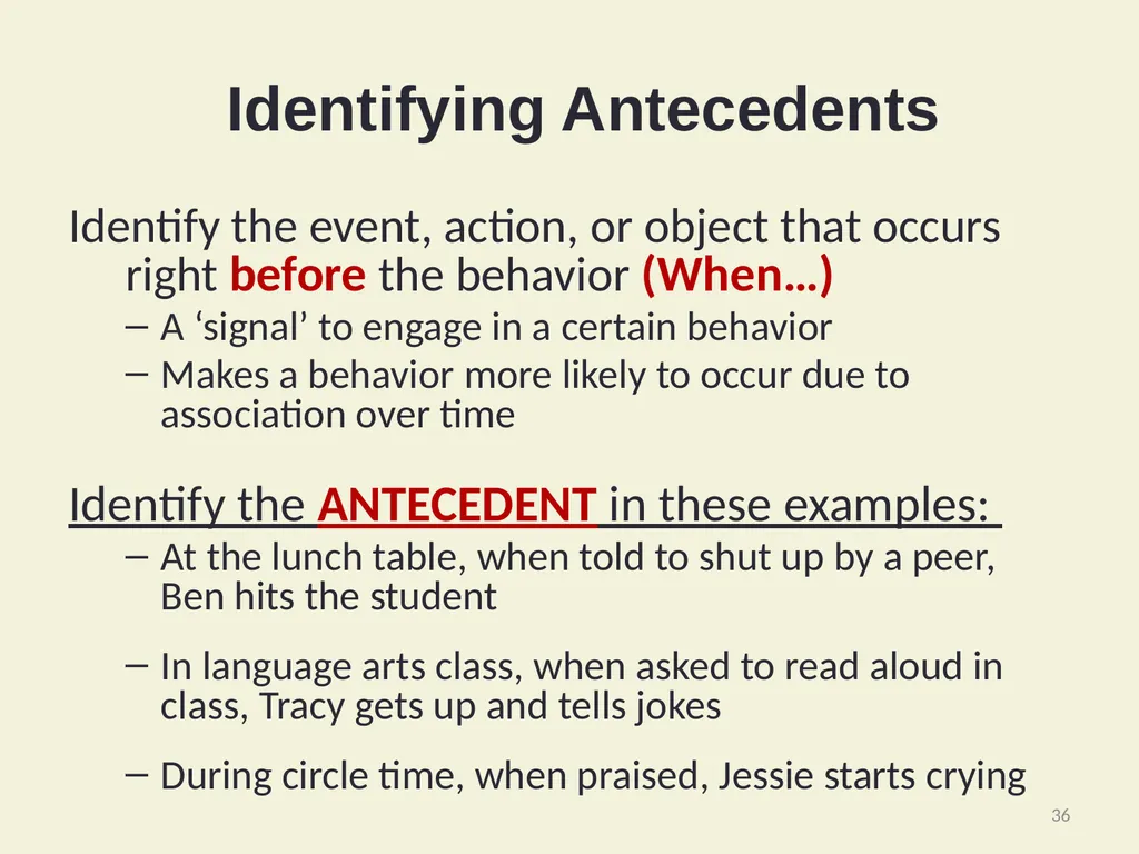 Using Functional Behavioral Assessment (FBA) to - slide 36 of 85