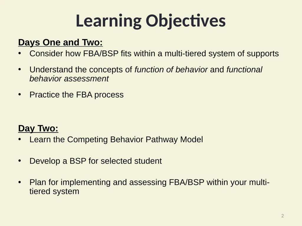 Using Functional Behavioral Assessment (FBA) to - slide 2 of 85