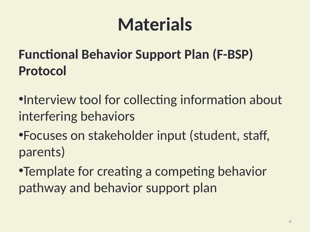 Using Functional Behavioral Assessment (FBA) to - slide 4 of 85