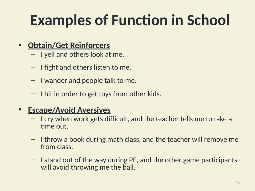 Using Functional Behavioral Assessment (FBA) to - slide 48 of 85
